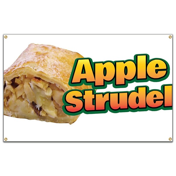 Apple Strudel Banner Concession Stand Food Truck Single Sided